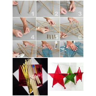 🏮🌟Combo nguyên liệu làm lồng đèn ngôi sao, đèn ông sao, lồng đèn trung thu