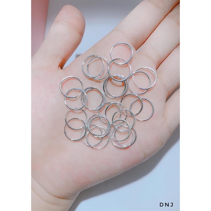 Bông tai nữ tròn trơn nhỏ xinh chuẩn bạc ta - Kho sỉ bạc Nhất Linh