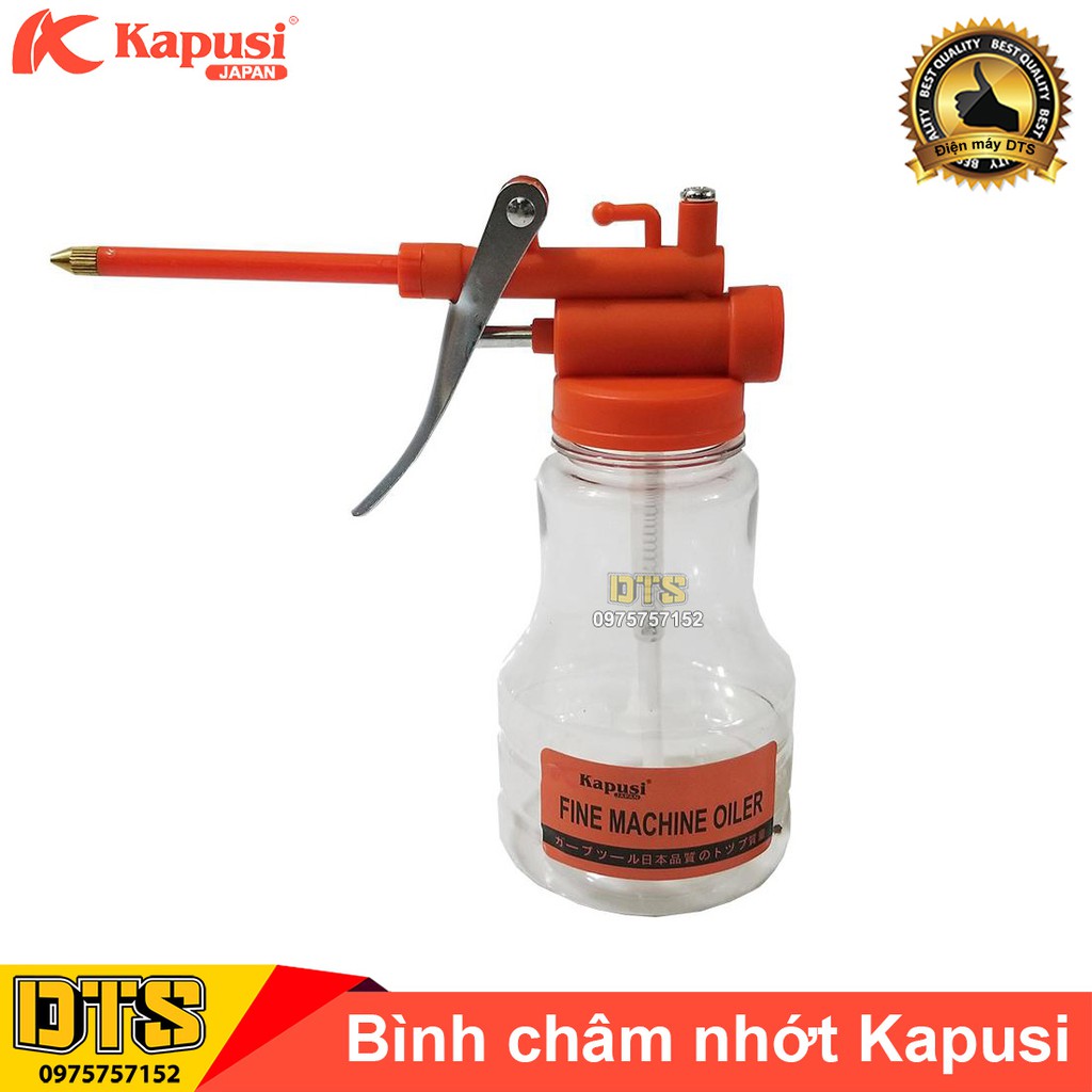 Bình châm nhớt nhựa trong cho máy móc cơ khí, ống nhựa dẻo Kapusi 250ml (Vịt dầu nhựa)