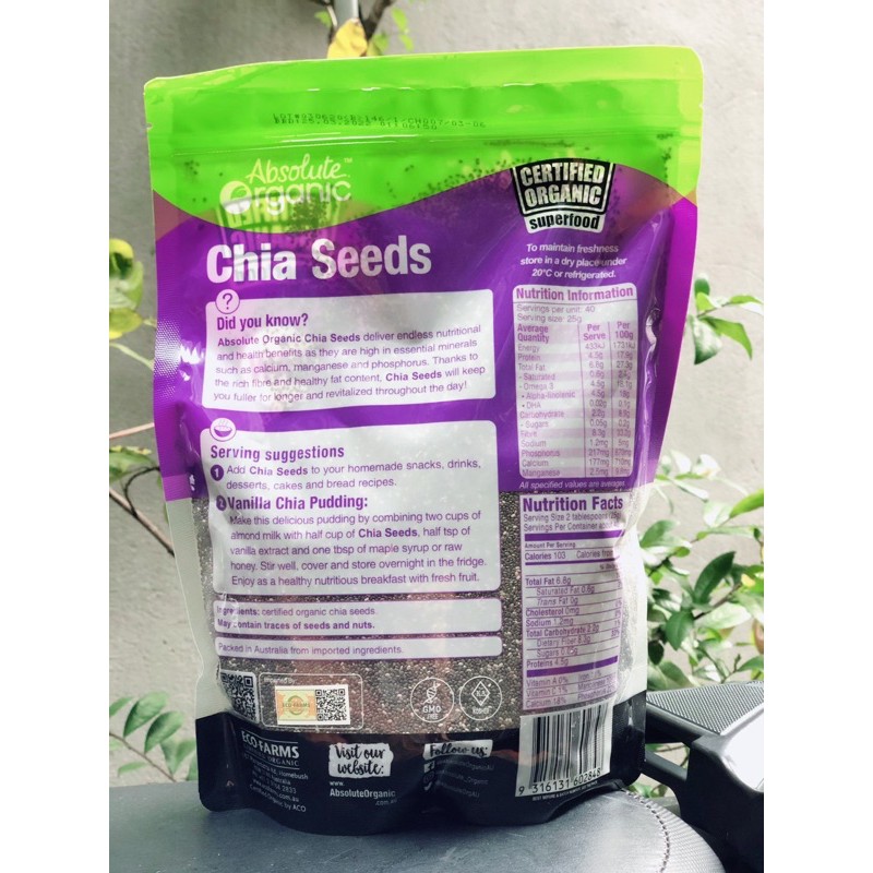 HẠT CHIA ÚC ORGANIC CHIA SEED 1KG | BigBuy360 - bigbuy360.vn