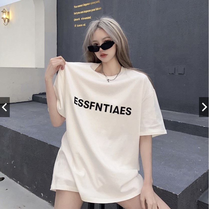 Áo phông rộng Basic Essentials - Áo phông rộng nữ chất vải Cotton mát mịn thấm hút mồ hôi - Áo thun nữ trơn cao cấp | BigBuy360 - bigbuy360.vn