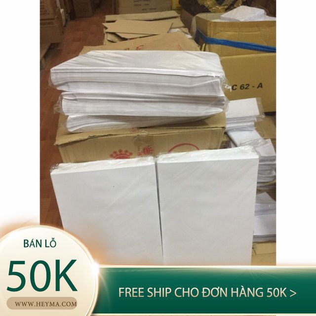 Set 100 cái phong bì trắng A4,A5,A6 chất lượng cao