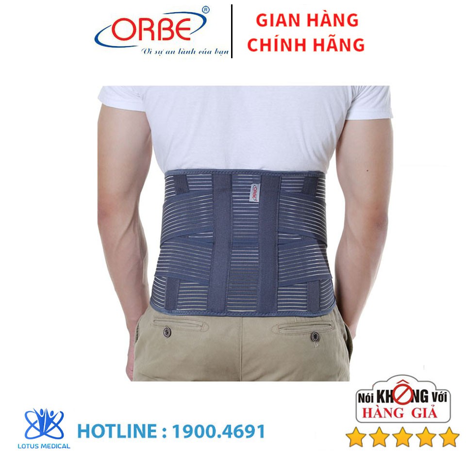 Đai thắt lưng cao cấp ORBE LUMBABEL – hỗ trợ đeo nắn cột sống vùng thắt lưng