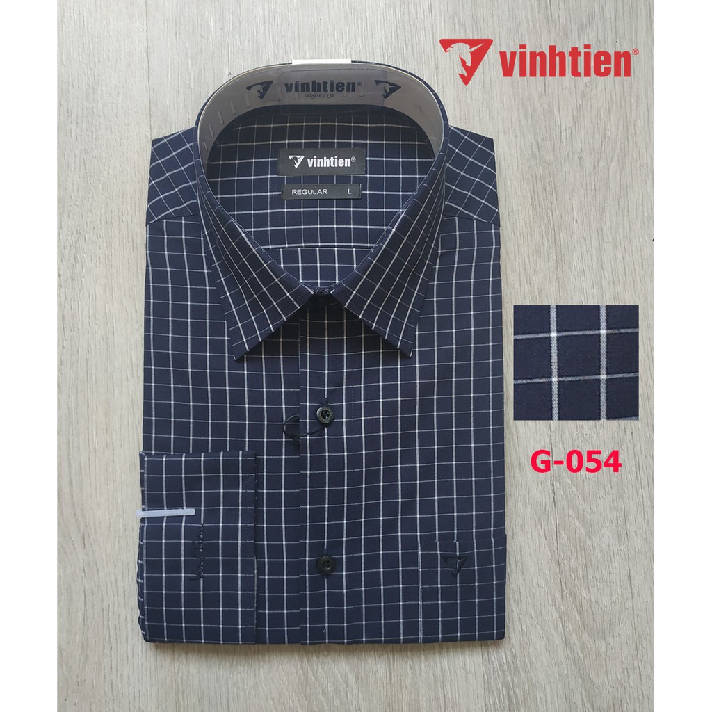 Áo Sơ Mi Dài Tay Dáng Suông Vạt Ngang Vĩnh Tiến Caro AD355 | BigBuy360 - bigbuy360.vn