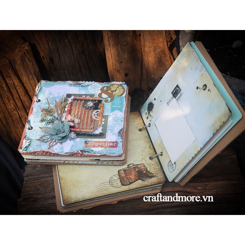 Scrapbook album ảnh handmade Sweet Mint