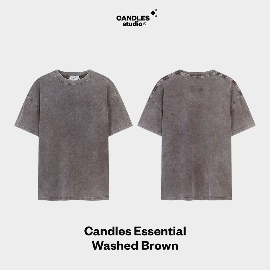 Áo phông unisex loang màu Essential Candles Studio | BigBuy360 - bigbuy360.vn