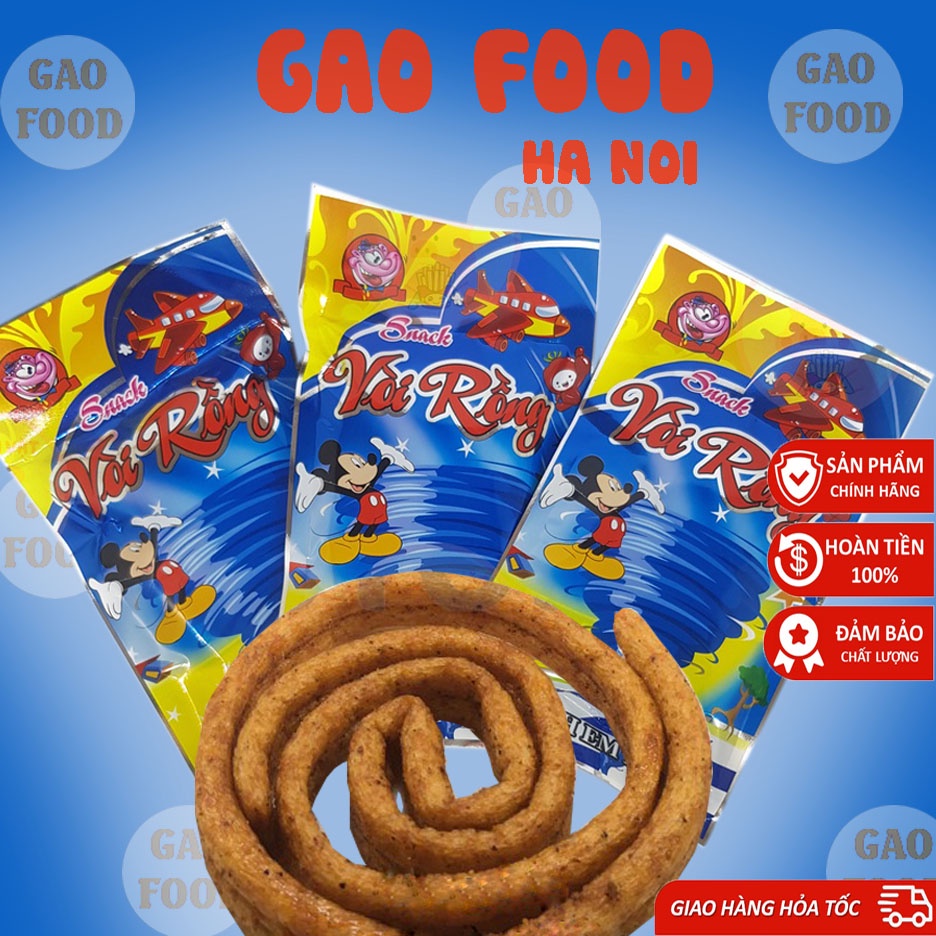 5 Gói Snack Vòi Rồng Đồ Ăn Vặt Cay Ngon Giá Rẻ Cổng Trường