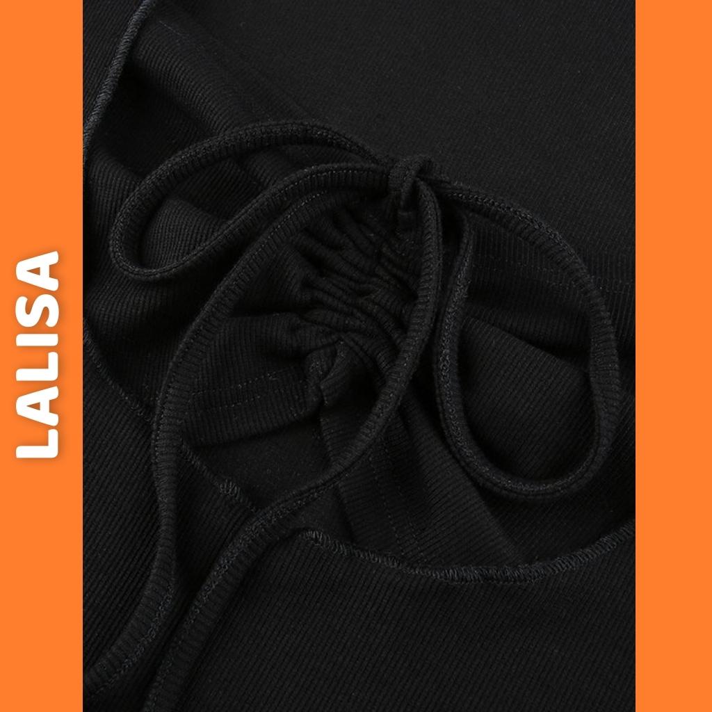 Đầm Body Nữ LALISA Váy Ôm Body Sexy Nhún Ngực Rút Dây Tay Ngắn Màu Trơn Đi Chơi, Đi Dự Tiệc VD074 | BigBuy360 - bigbuy360.vn