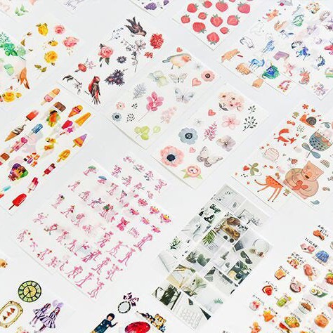 Bộ 3 Sticker mờ họa tiết dễ thương (SM08)