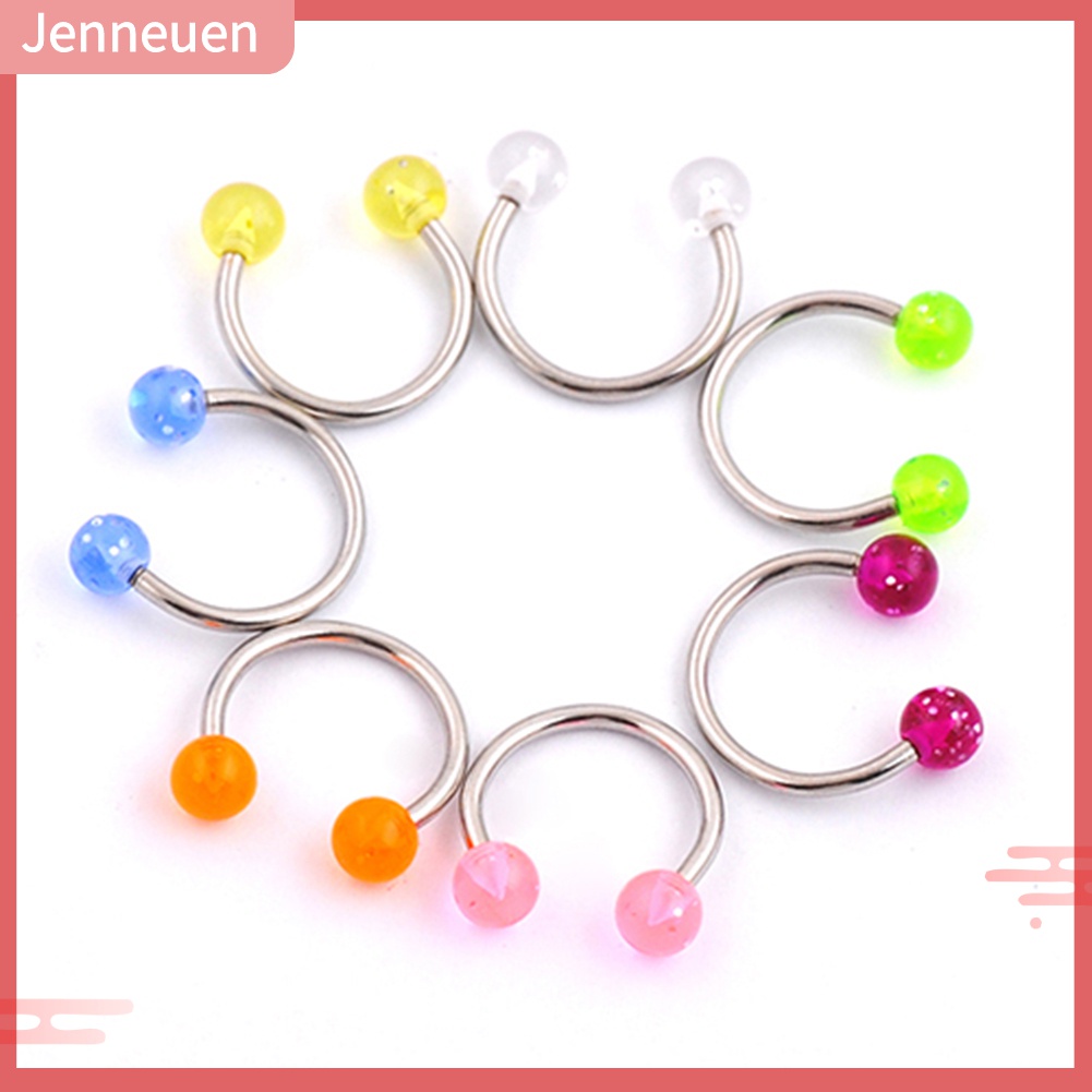 Set 7 Khuyên Mũi / Môi / Tai / Mũi 16G Bằng Thép Không Gỉ