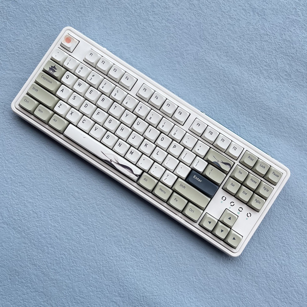 127 Phím Antiquity Keycaps XDA Profile Màu xanh lá cây cổ điển PBT DYE SUB Bàn phím cơ Keycap