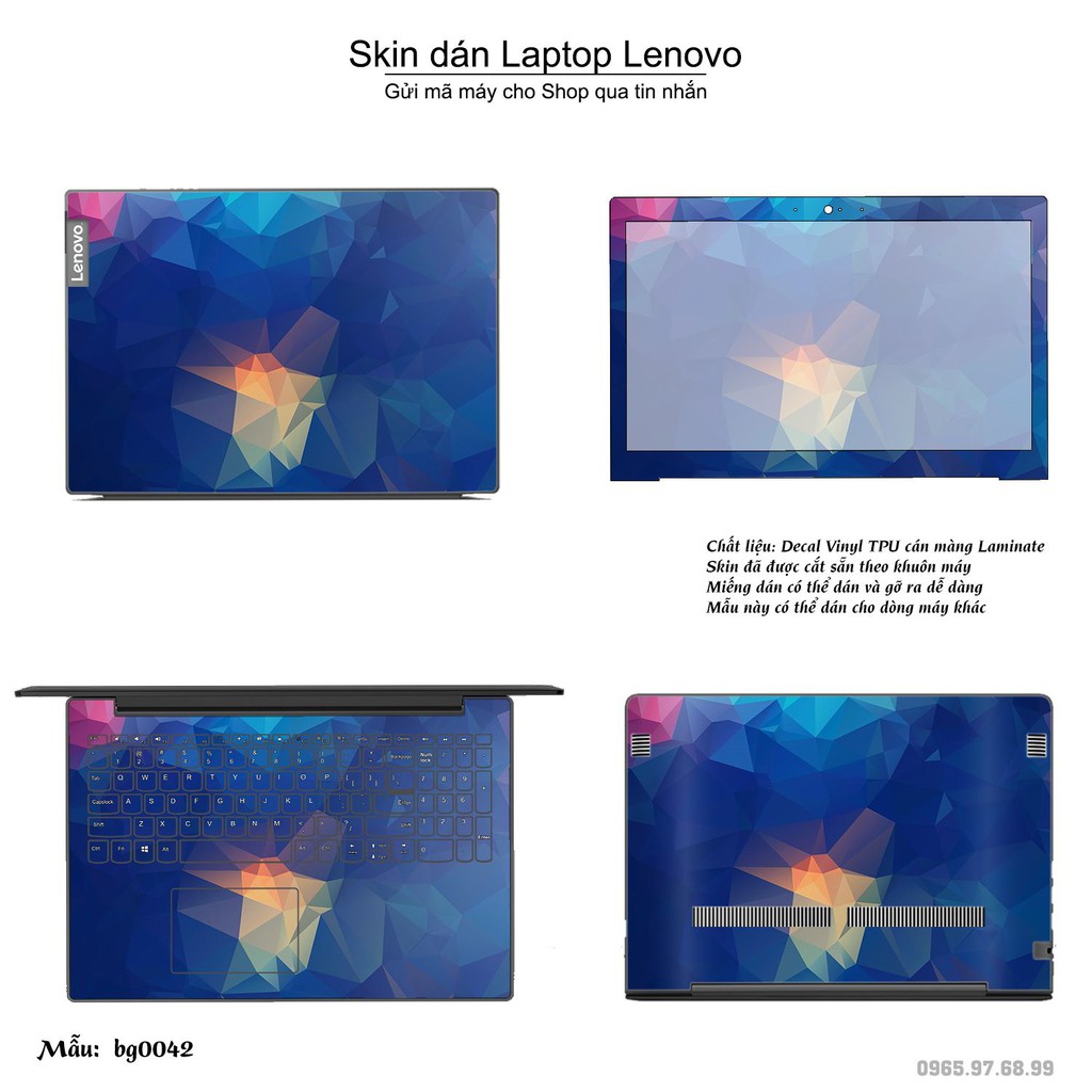 Skin dán Laptop Lenovo in hình Vân kim cương _nhiều mẫu 2 (inbox mã máy cho Shop)