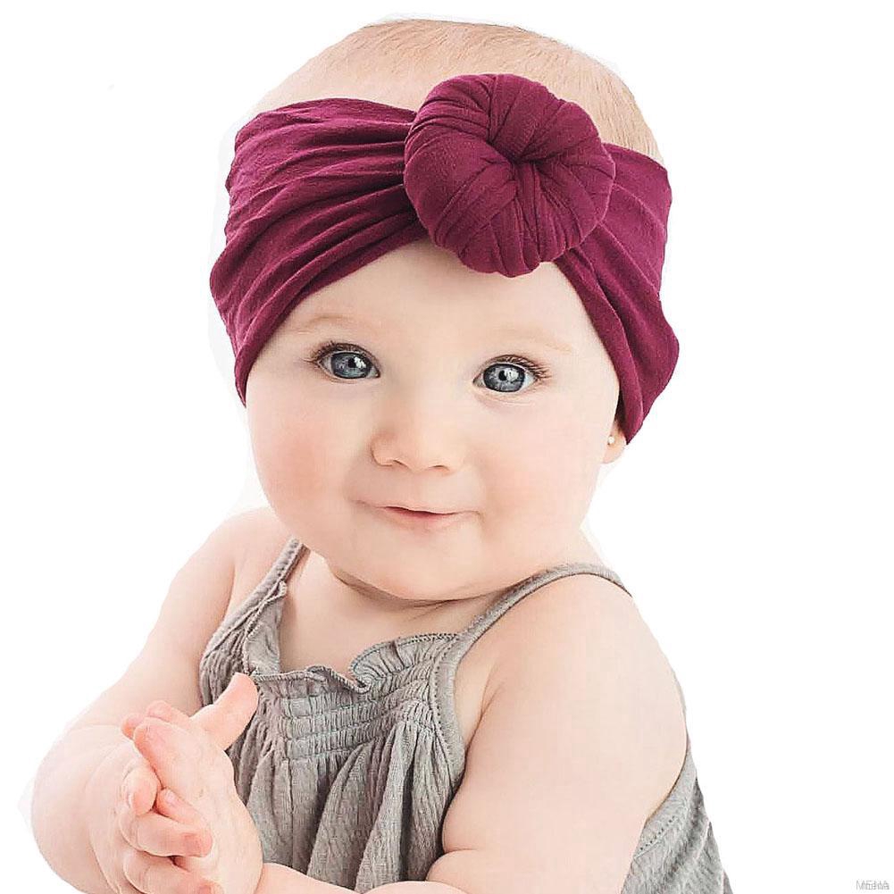 Set 3 Băng Đô Nơ Màu Trơn Xinh Xắn Cho Bé Gái