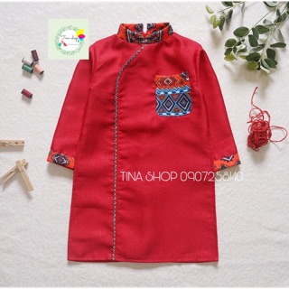 Áo dài cách tân cho bé trai diện Tết