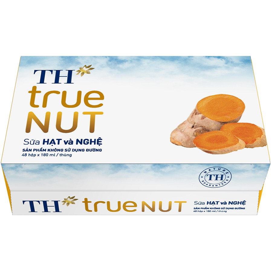 Lốc 4 hộp Sữa Hạt và Nghệ TH true NUT 180 ml