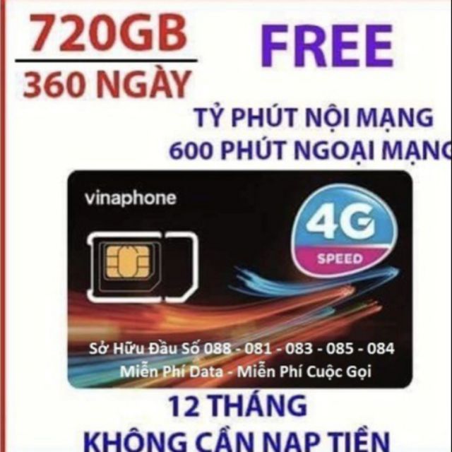 Sim vina vào mạng miễn phí 1 năm