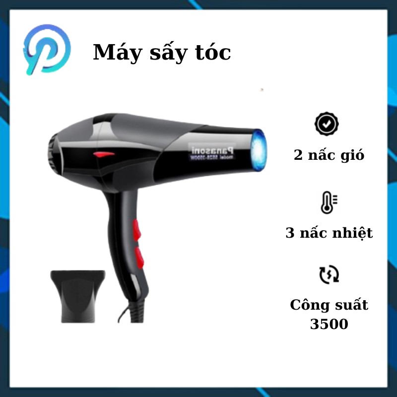 Máy Sấy Tóc Tạo Kiểu 2 Chiều Nóng Lạnh. Máy Sấy Tóc Hiện Đại Công Suất Lớn 3500W