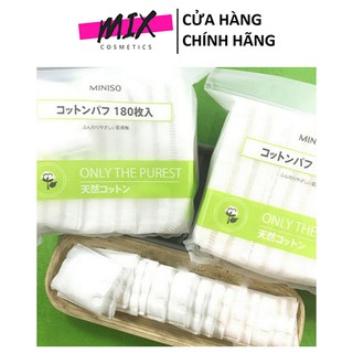 Bông tẩy trang miniso 180 miếng🌟Mềm Mại🌟Thấm Hút🌟Sạch Sâu🌟Sạch Son🌟 taytrang