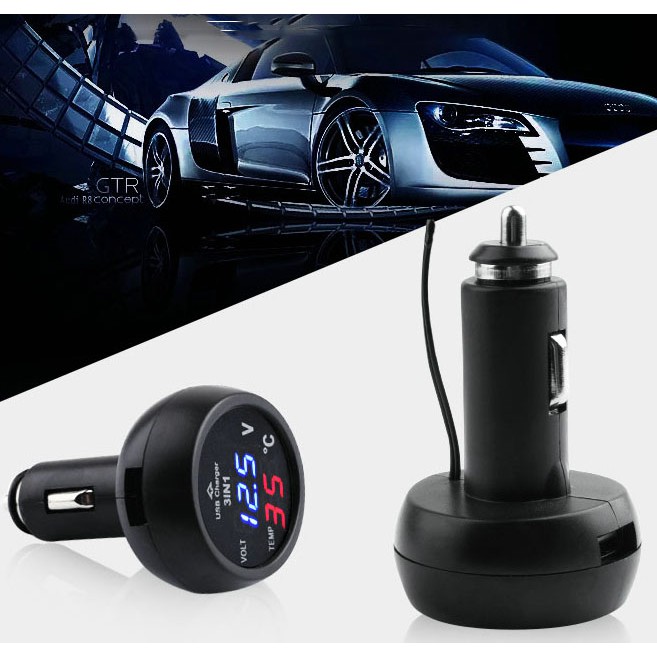 Tẩu đo Nhiệt độ đo điện áp ô Tô