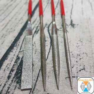 Bộ 4 dũa hợp kim mo-dẹt-tròn-tam giác