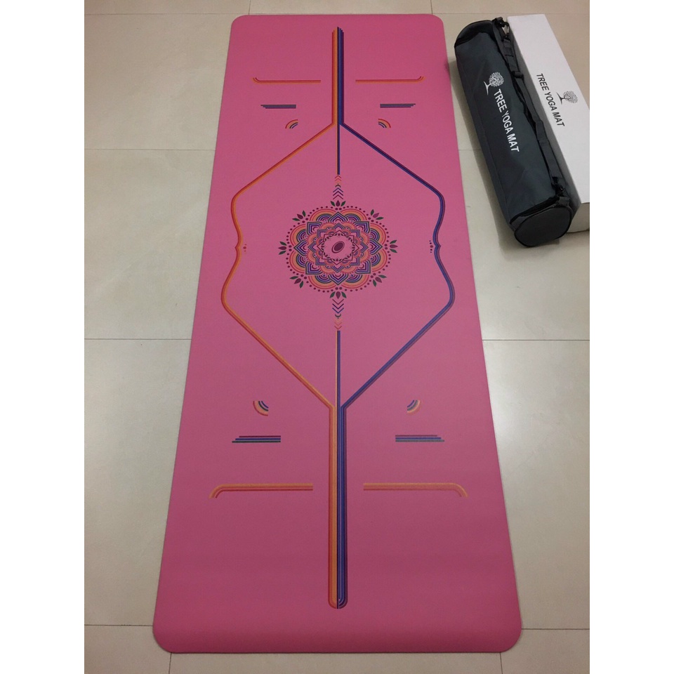 Thảm tập yoga tree đa sắc, thảm tập cao cấp