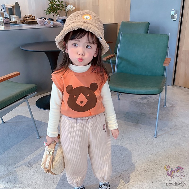 Áo Khoác Không Tay Giữ Ấm Thời Trang Thu Đông Hàn Quốc Dành Cho Bé