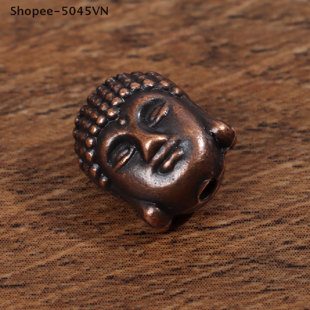 Set 10 Hạt Xỏ Lỗ Hình Đầu Phật Làm Trang Sức Thủ Công