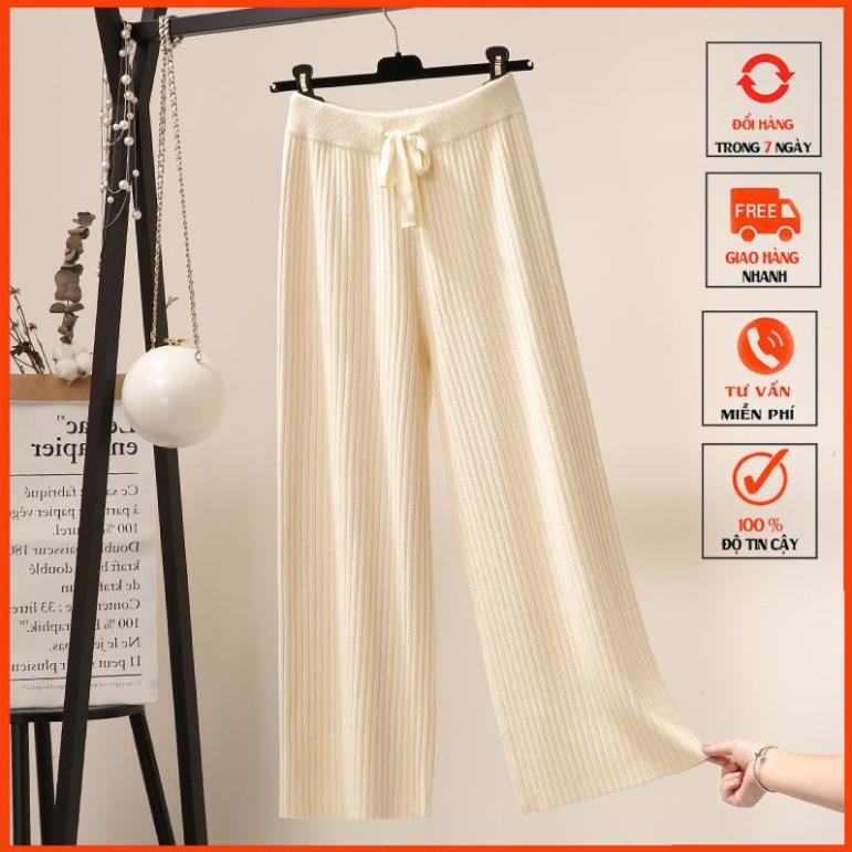 Quần thun tăm , quần ống rộng thun tăm xuất hàn BIGSIZE (40-80KG) phong cách hàn quốc [cam kết ảnh tự chụp 100%]