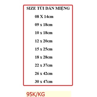 1KG Túi Dán Miệng Đủ Size Đựng Bánh Ngọt - Sừng Trâu - Donut