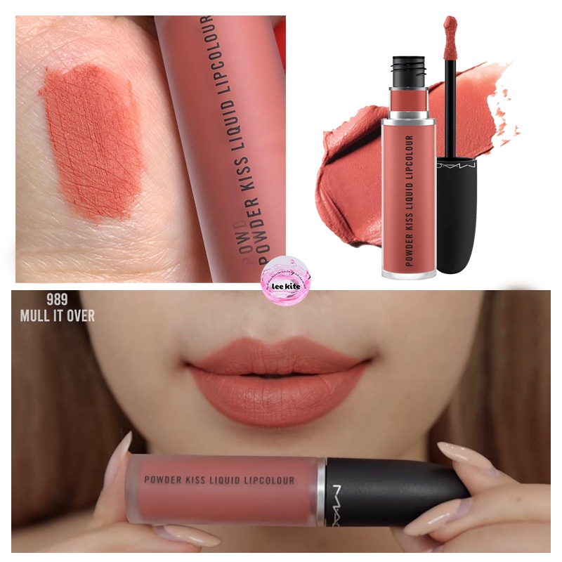 Son MAC 989 Mull It Over Cam Hồng Đất - Powder Kiss Liquid