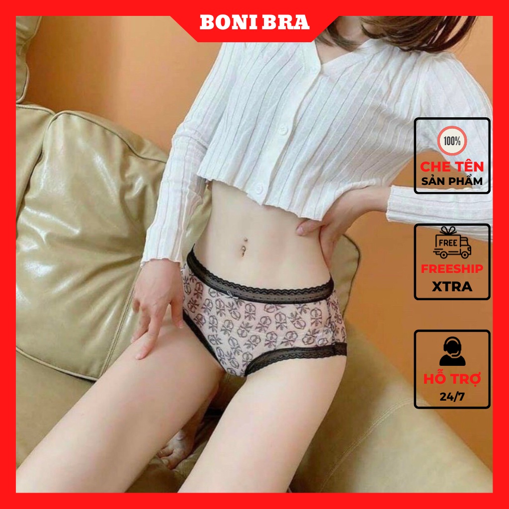 Quần Lót Nữ CK Ren Mỏng Tàng Hình BONI BRA, Quần Chip Xuyên Thấu Quyến Rũ Mềm Nhẹ 2270