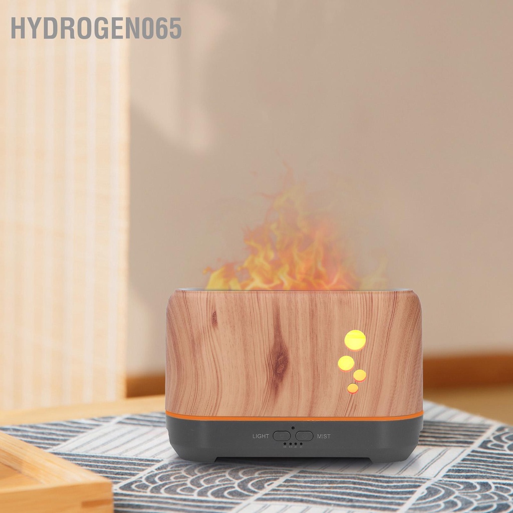 Máy Phun Sương Tạo Ẩm 200ml Flame Aroma Humidifier usb chạy bằng tinh dầu rỗng của bộ khuếch tán hương liệu với ánh sáng ngọn lửa cho văn phòng tại nhà 100‑240V Hydrogen065