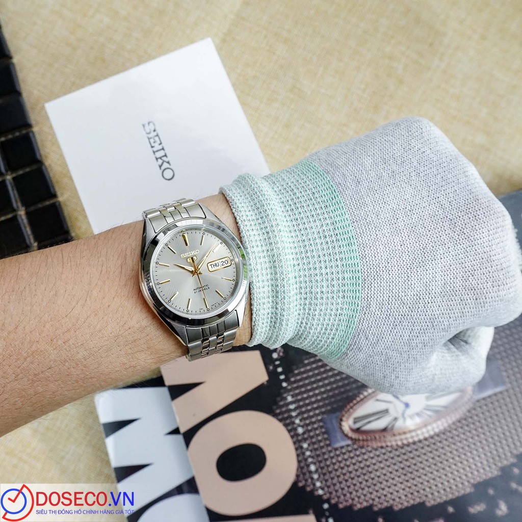 Đồng Hồ Nam Chính Hãng Seiko 5 Cơ Automatic SNKL19K1 Dây Kim Loại Cao Cấp Kính Khoáng Cứng Chống Va Đập SK35