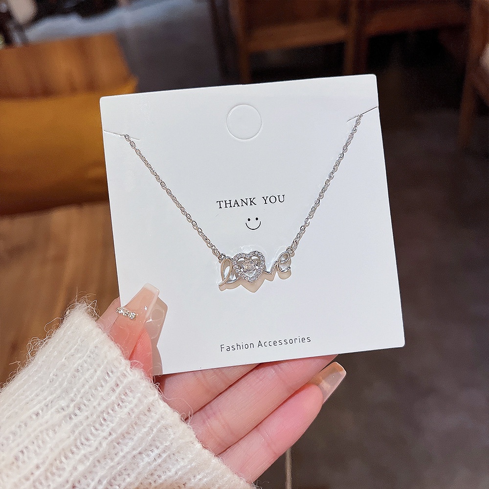 Dây Chuyền Thép Titan Mặt Khắc Chữ I LOVE You Thời Trang