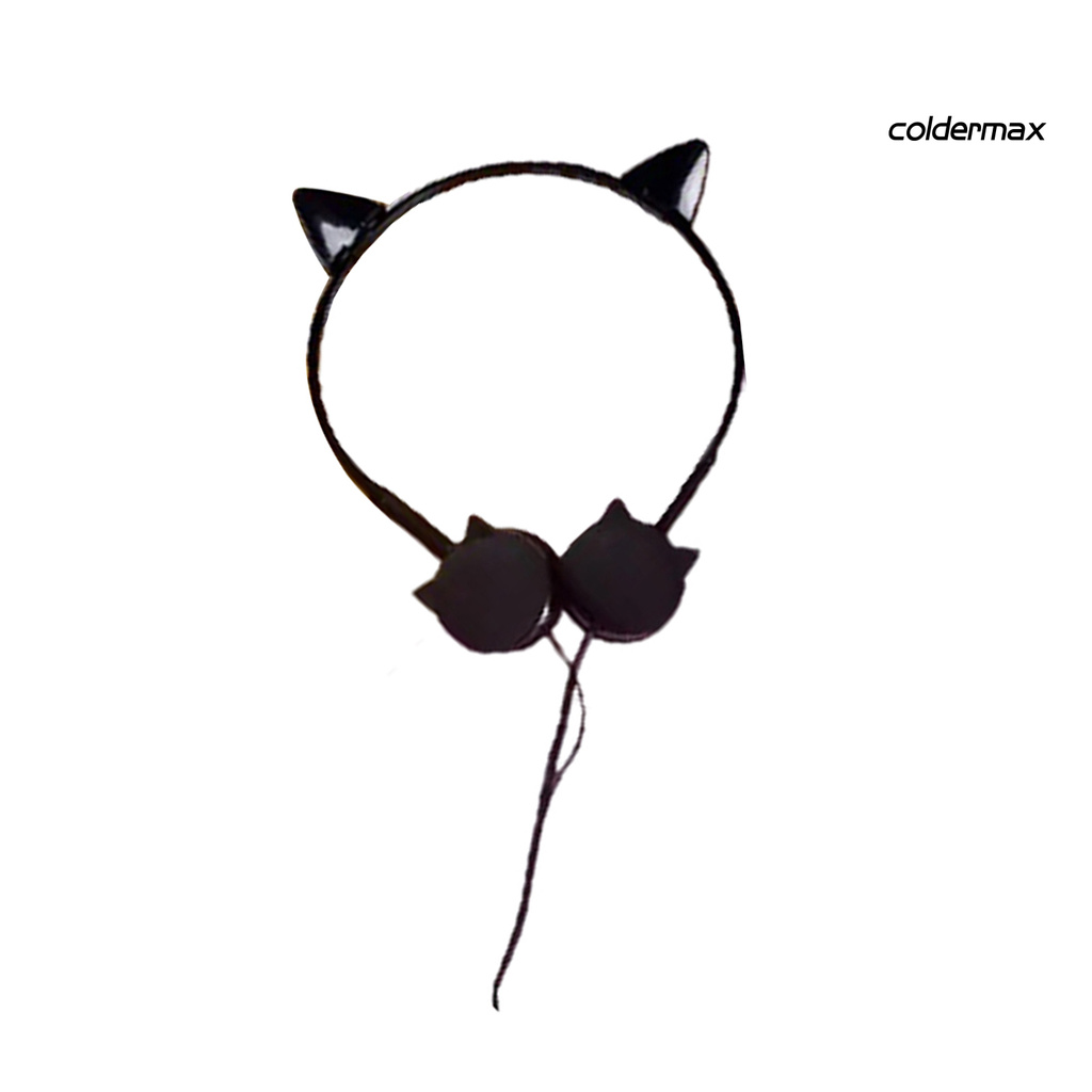 Tai nghe họa tiết tai mèo có dây kích thước 3.5mm và mic chất lượng cao