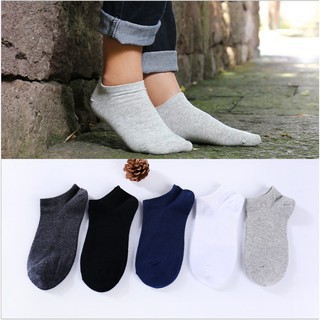5 đôi Tất Vớ Trơn Cổ Ngắn Nam Nữ