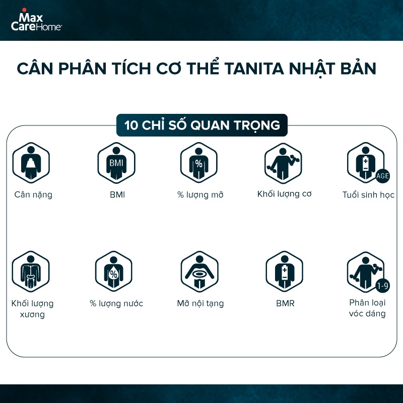 Cân đo chỉ số cơ thể, phân tích lượng mỡ điện tử Tanita BC-731 thương hiệu Nhật Bản,  CHÍNH XÁC bằng công nghệ B.I.A