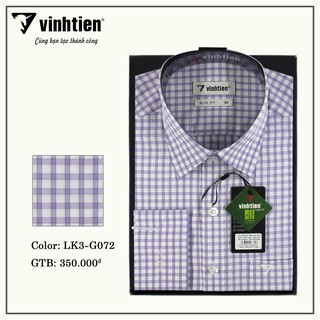 Áo sơ mi nam tay dài vạt bầu Slim Fit Bamboo Vĩnh Tiến 399 - G072