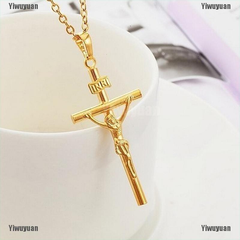 Vòng cổ mặt dây hình Chúa Jesus mạ vàng