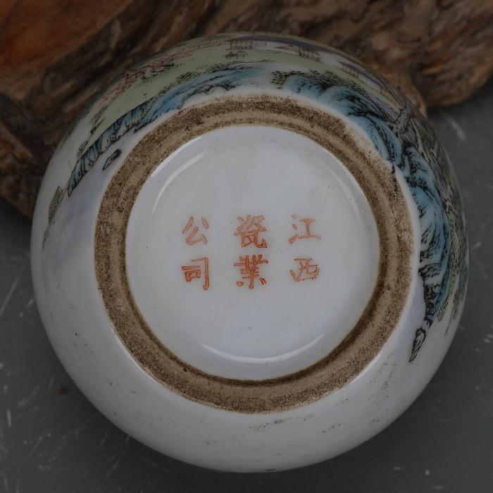 Cộng Hòa Trung Hoa Pastel Mô Hình Cảnh Quan Nước Bình Nước Cũ Lò Thiết Sứ Cổ Đồ Bộ Sưu Tập Đồ Cổ, Đồ Trang Trí