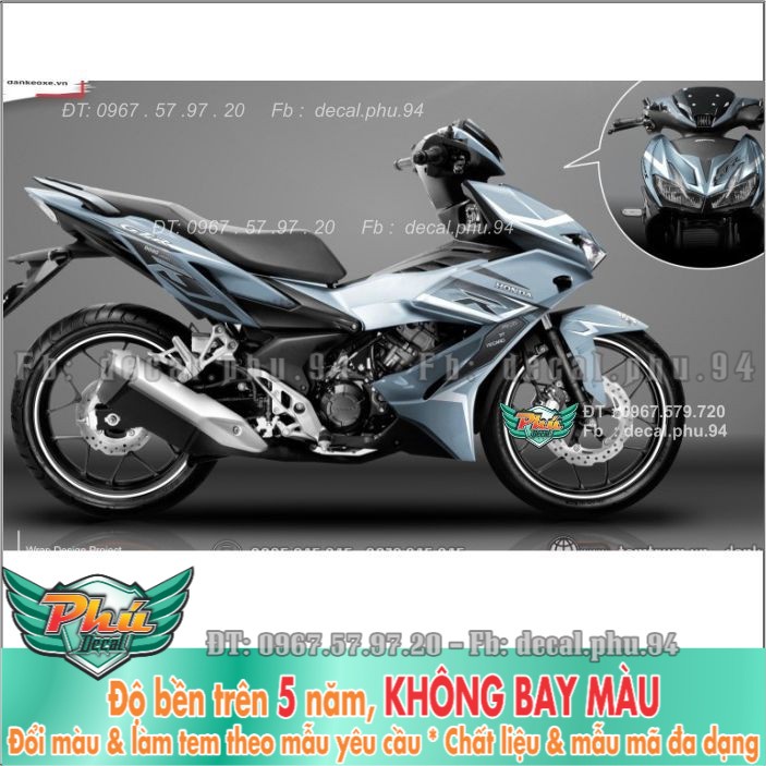 Tem rời Winner X Xám Xi măng (B) -1