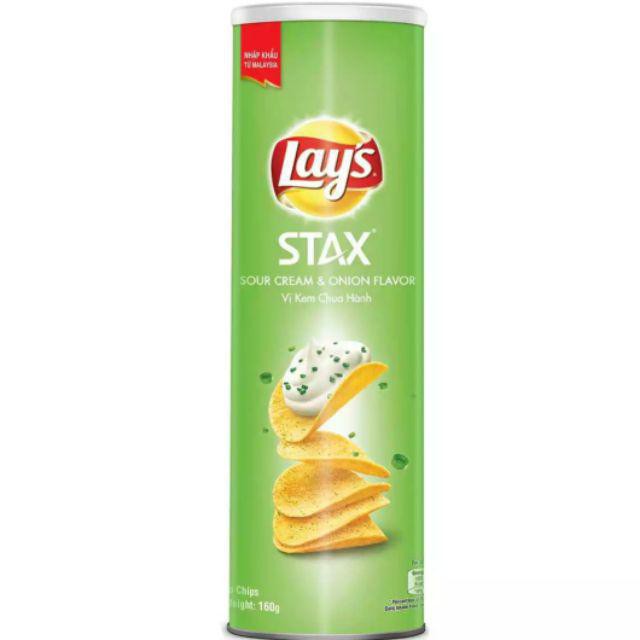 Bánh snack khoai tây lon Lay's Stax 155g – 4 vị