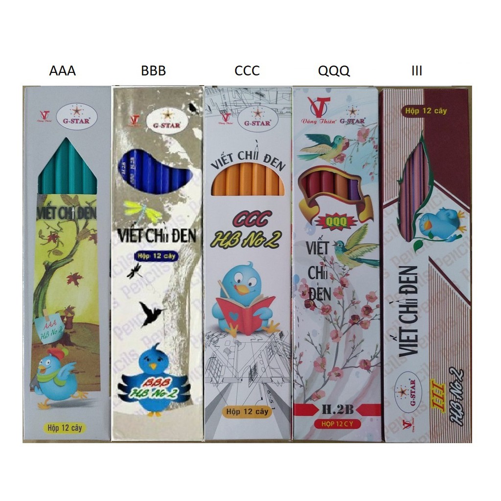 Hộp 12 cây Chì Đen 2B Gstar AAA - BBB - CCC - QQQ - III