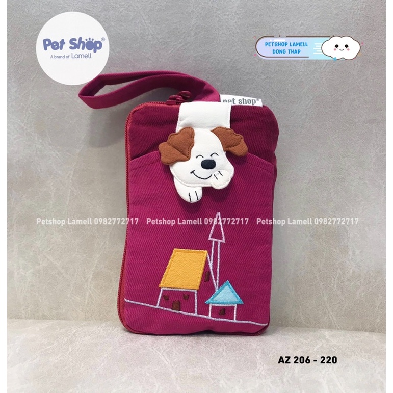 Bóp ví cầm tay nhiều ngăn PETSHOP chứa điện thoại, vật dụng - AZ 206 - NZ 954