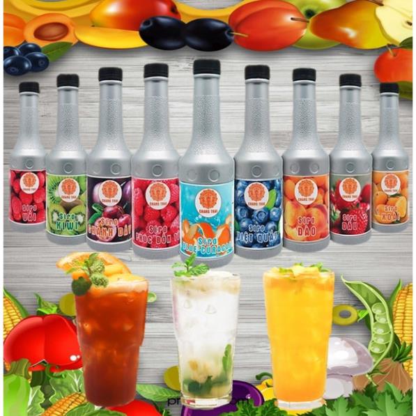 Siro Chang Thai Chai 1 Lít - Syrup Làm Trà Trái Cây Đủ Các Mùi Vị