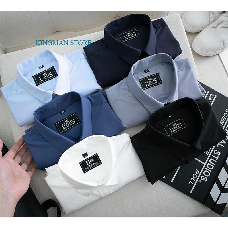 Áo Sơ Mi Nam Ngắn Tay Hàn Quốc, Áo sơ Mi Cộc Tay Nam Hàng Cao Cấp Có Độ Co Dãn Nhẹ Thoáng Khí Thấm Hút Mồ Hôi