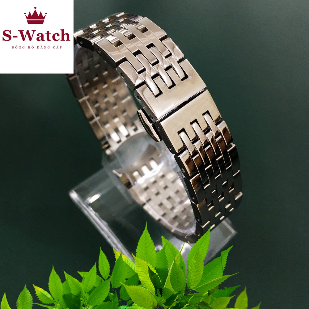 [FREESHIP] Dây đồng hồ kim loại T i s s o t ĐÚC ĐẶC T1853 size 19mm/20mm ( màu Trắng,không logo)