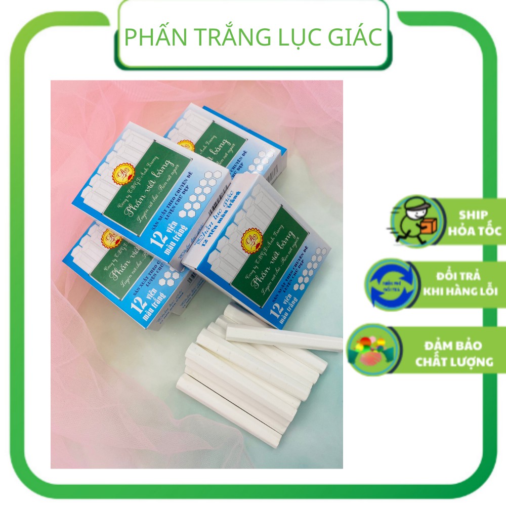 Phấn trắng viết bảng thanh đậm I Phấn lục giác Ánh Dương