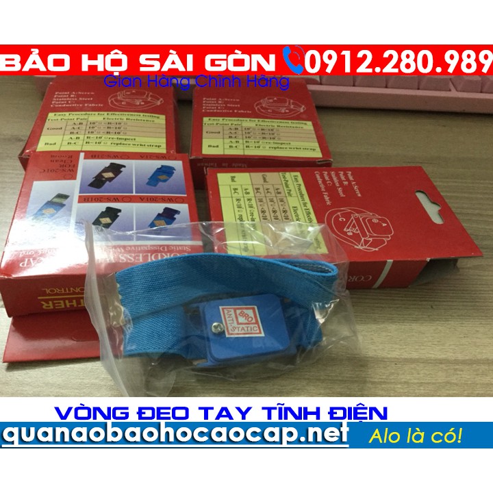 Combo 5 Vòng đeo tay chống tĩnh điện Leko - Màu xanh