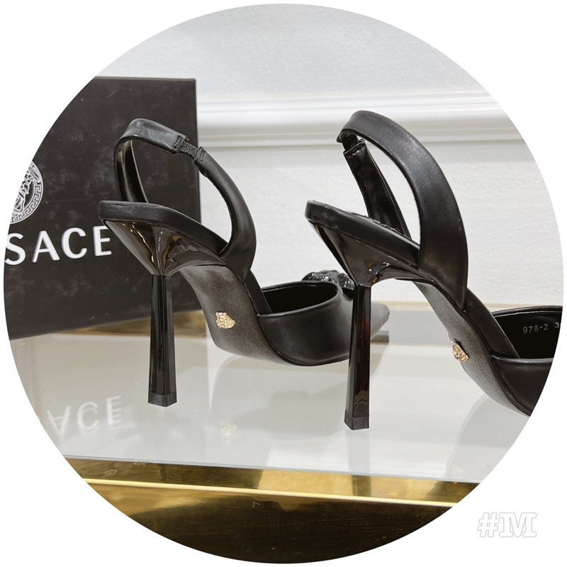 Sandal versace gót nhọn quai sau fullbox